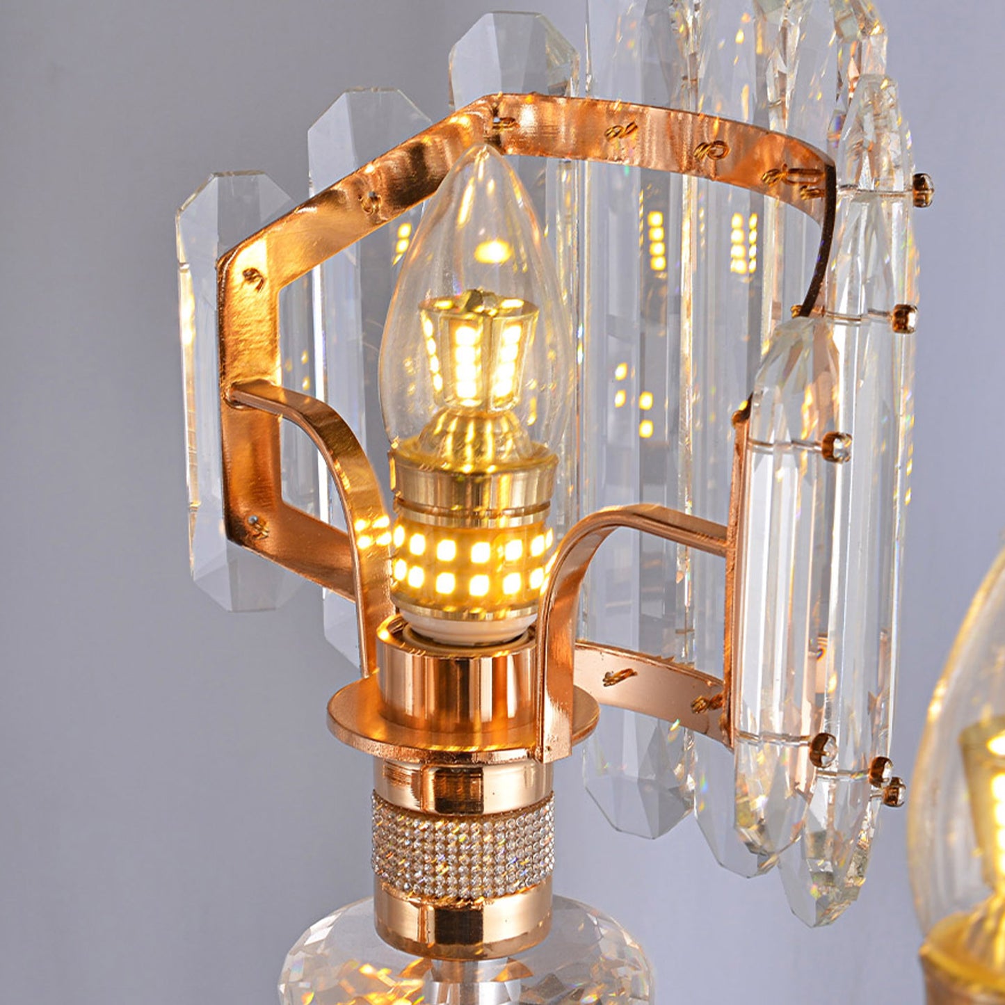 Modern Rose Gold K9 Crystal Chandelier - Luxury LED Pendant Light for Living Room/Dining Room (12 Lights)