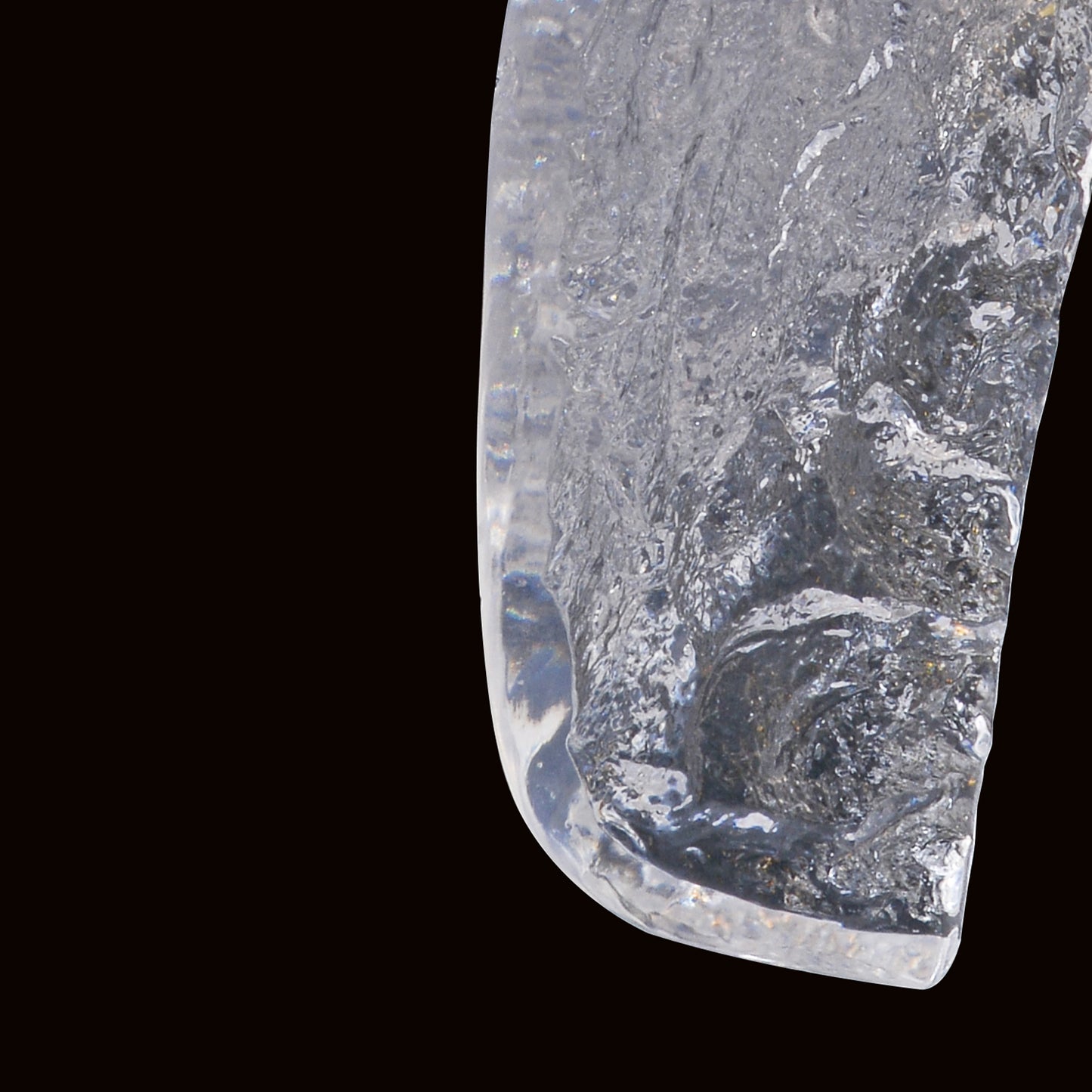 Artisan Textured Glass Pendant Light with Brass Accents - Modern Minimalist Hanging Lamp for Dining/Kitchen